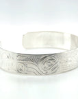 Bracelet - Sterling Silver - 1/2" - Wolf & Moon