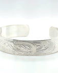 Bracelet - Sterling Silver - 1/2" - Wolf & Moon