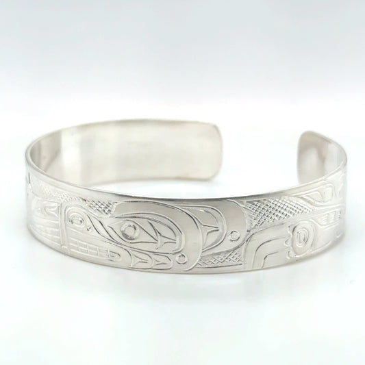 Bracelet - Sterling Silver - 1/2" - Bear & Wolf
