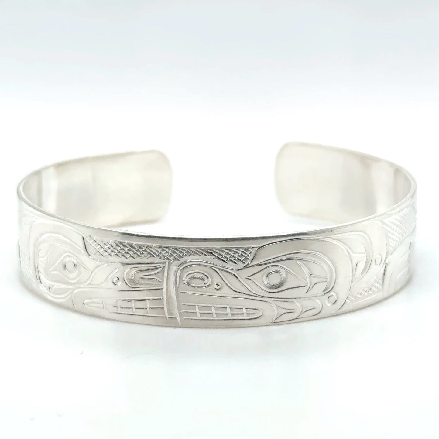 Bracelet - Sterling Silver - 1/2" - Bear & Wolf