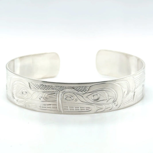 Bracelet - Sterling Silver - 1/2" - Bear & Wolf