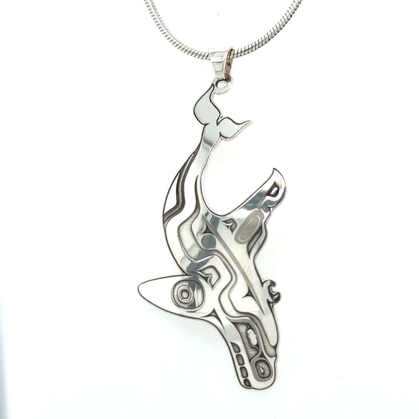 Pendant - Sterling Silver - Cutout - Orca