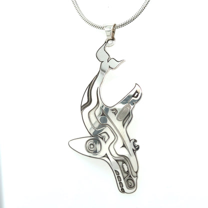 Pendant - Sterling Silver - Cutout - Orca