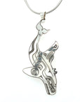 Pendant - Sterling Silver - Cutout - Orca