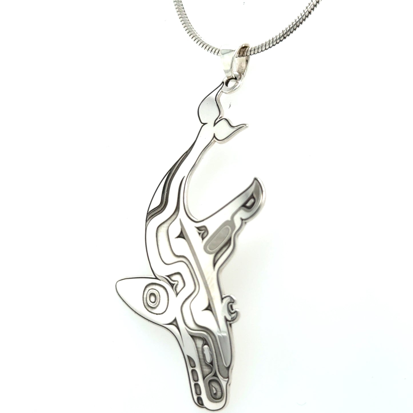 Pendant - Sterling Silver - Cutout - Orca