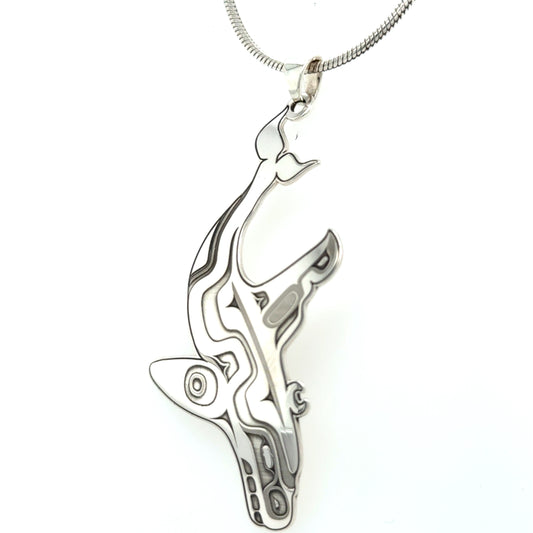 Pendant - Sterling Silver - Cutout - Orca