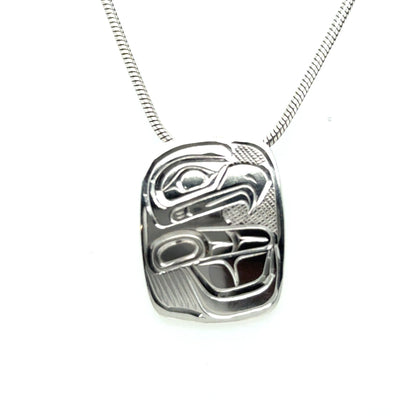 Pendant - Sterling Silver - Rectangle - Eagle