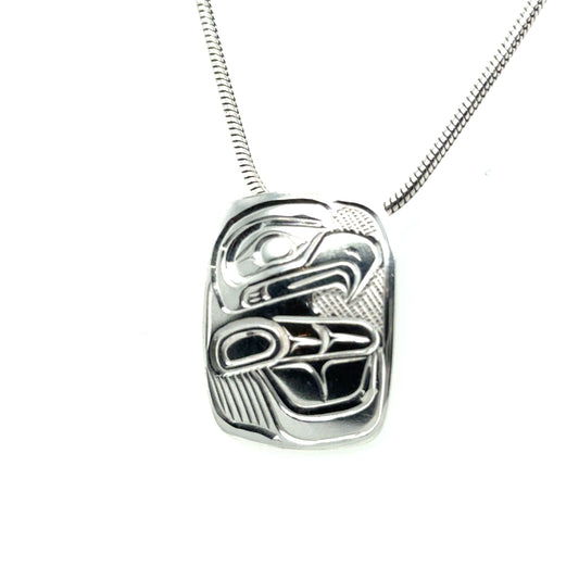 Pendant - Sterling Silver - Rectangle - Eagle