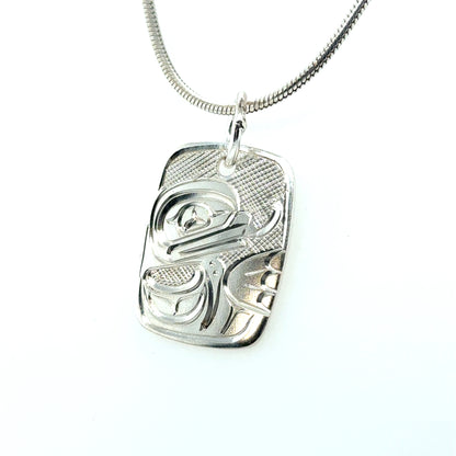 Pendant - Sterling Silver - Rectangle - Frog