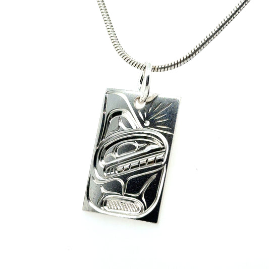 Pendant - Sterling Silver - Rectangle - Orca