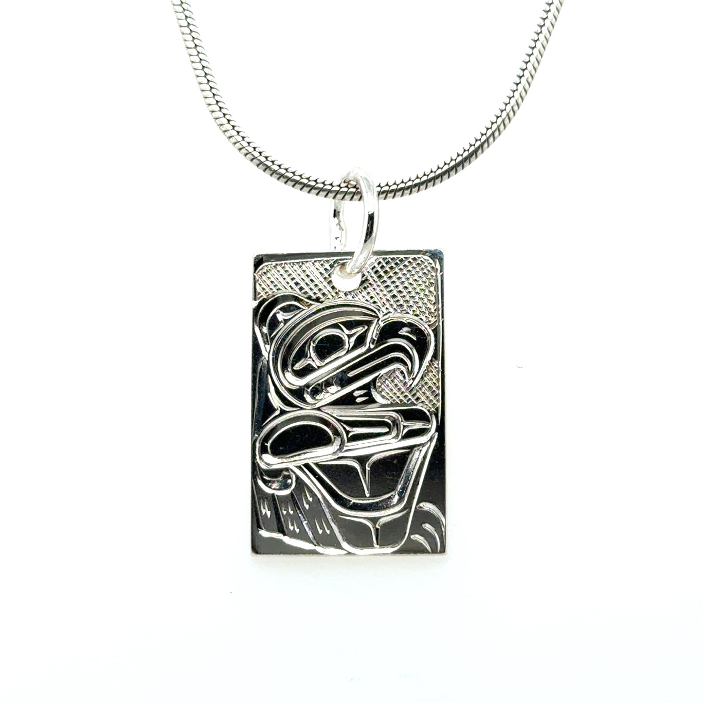 Pendant - Sterling Silver - Rectangle - Eagle