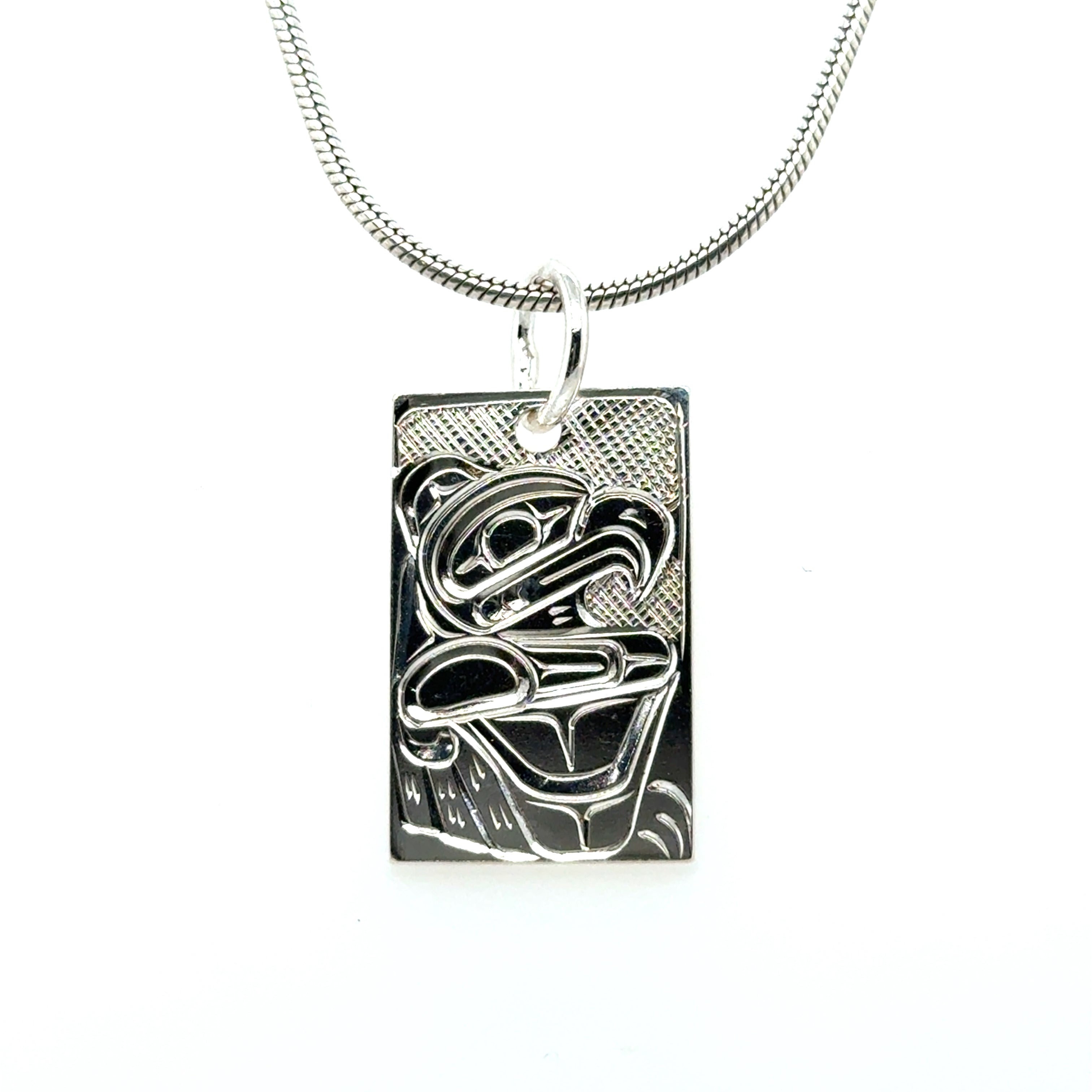 Pendant - Sterling Silver - Rectangle - Eagle