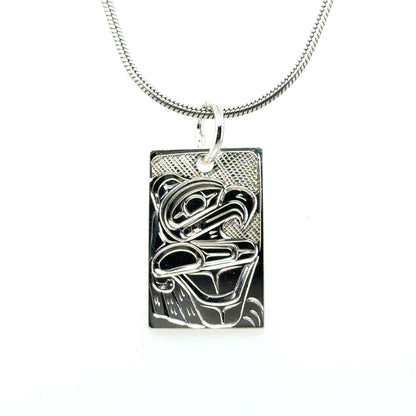 Pendant - Sterling Silver - Rectangle - Eagle