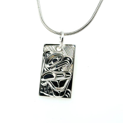 Pendant - Sterling Silver - Rectangle - Eagle