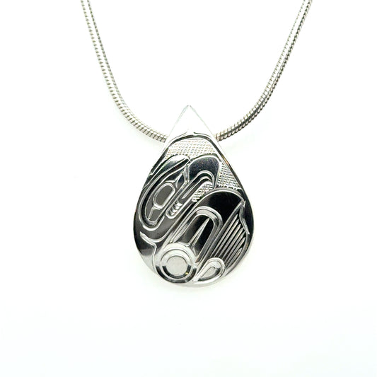 Pendant - Sterling Silver - Teardrop - Eagle