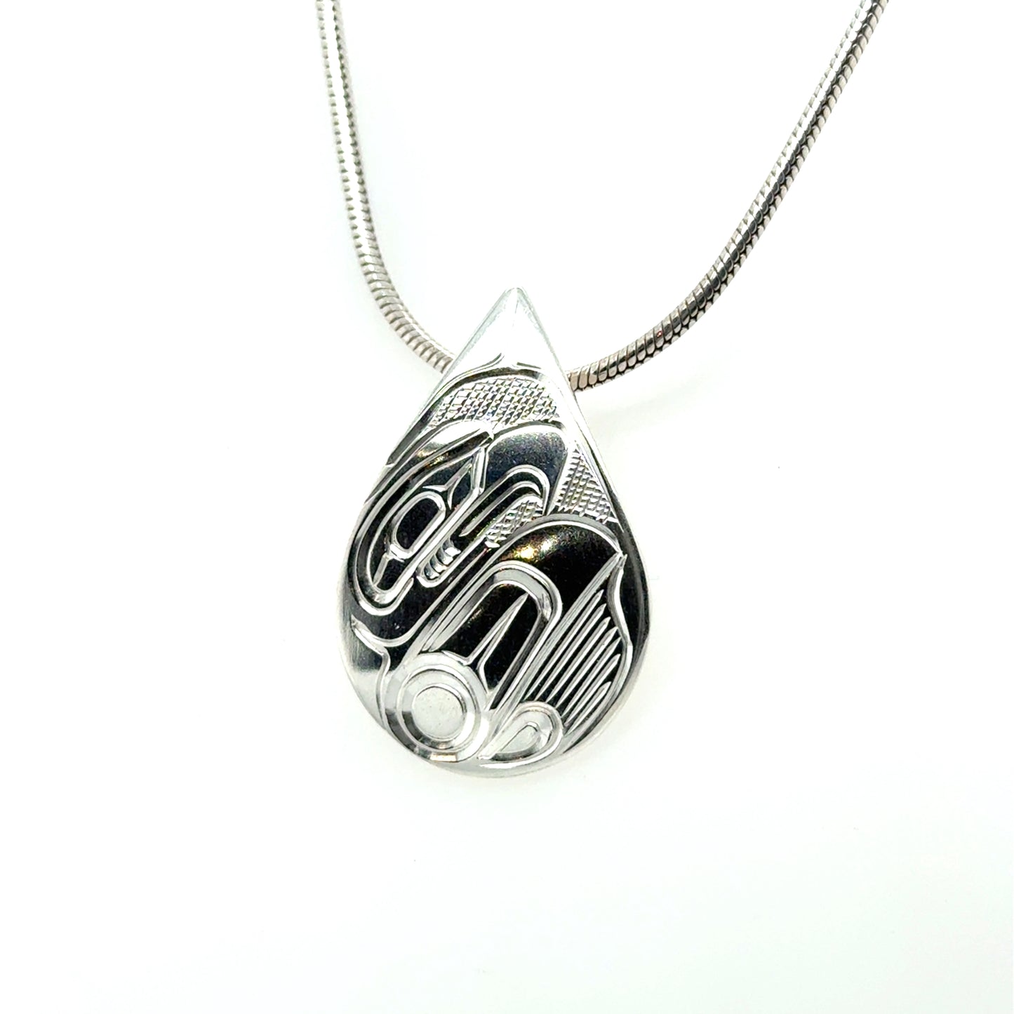 Pendant - Sterling Silver - Teardrop - Eagle