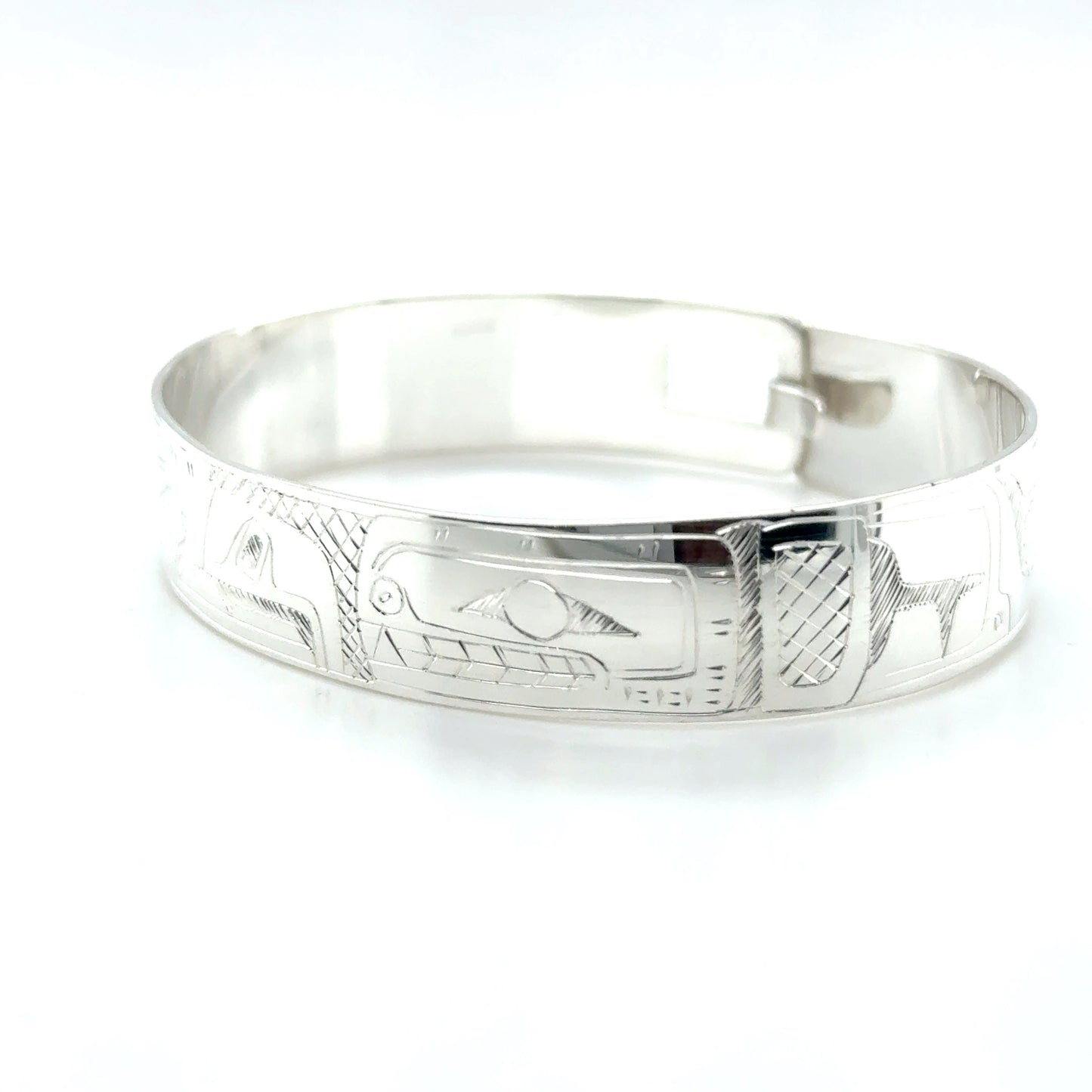 Bangle - Sterling Silver - 1/2" - Eagle & Orca
