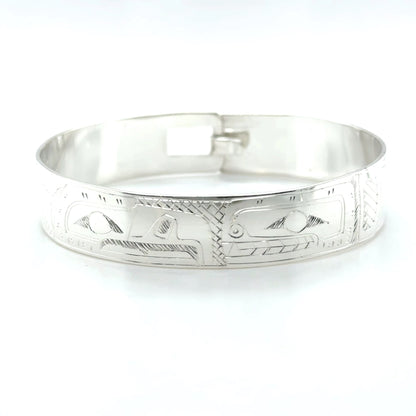 Bangle - Sterling Silver - 1/2" - Eagle & Orca