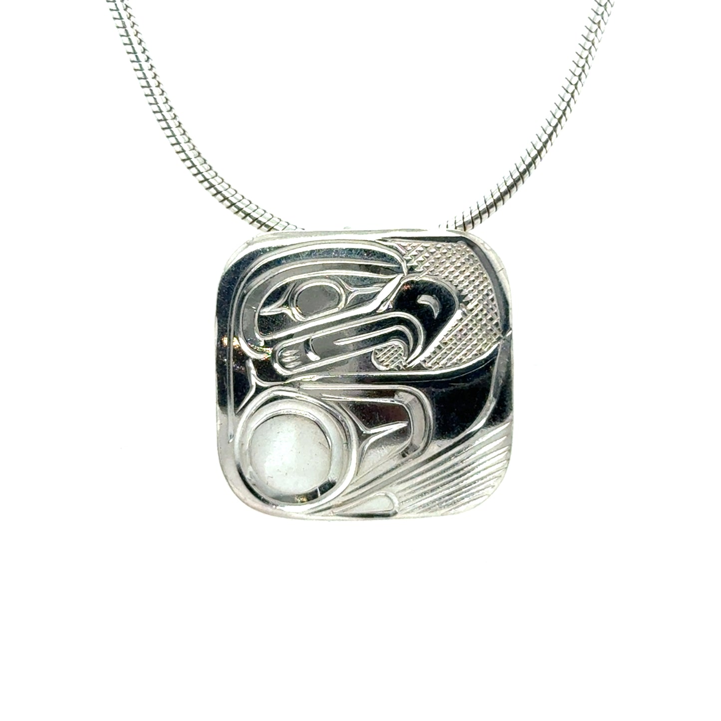 Pendant - Sterling Silver - Square - Eagle