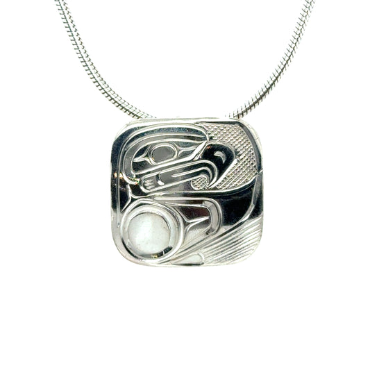 Pendant - Sterling Silver - Square - Eagle