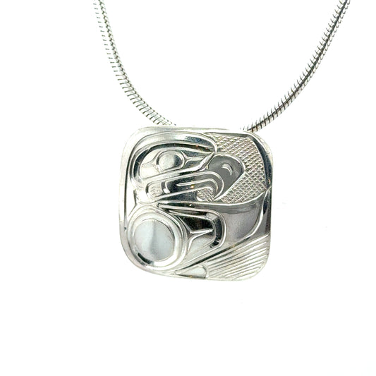 Pendant - Sterling Silver - Square - Eagle