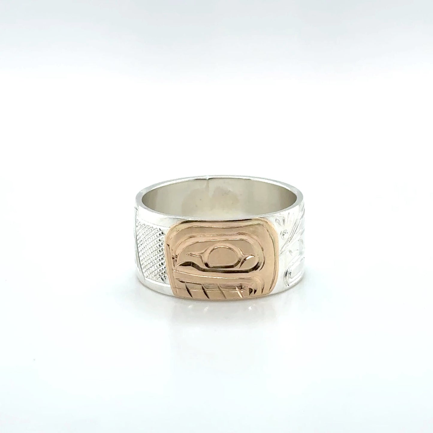 Ring - Gold and Silver - 3/8" - Orca - Size 9 - For Corra