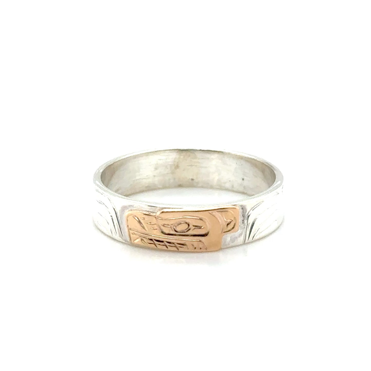 Ring - Gold & Silver - 3/16" - Bear - Size 9