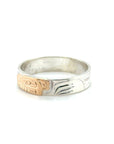 Ring - Gold & Silver - 3/16" - Bear - Size 9