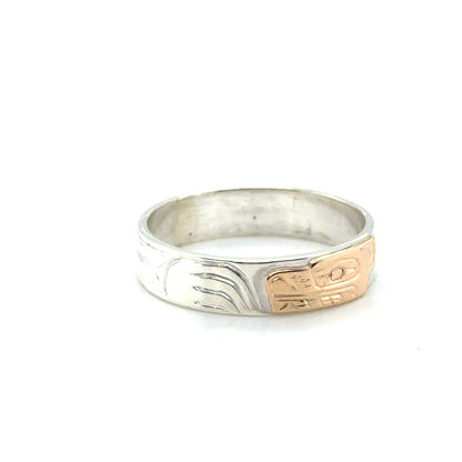 Ring - Gold & Silver - 3/16" - Bear - Size 9