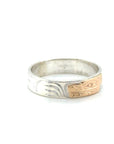 Ring - Gold & Silver - 3/16" - Bear - Size 9