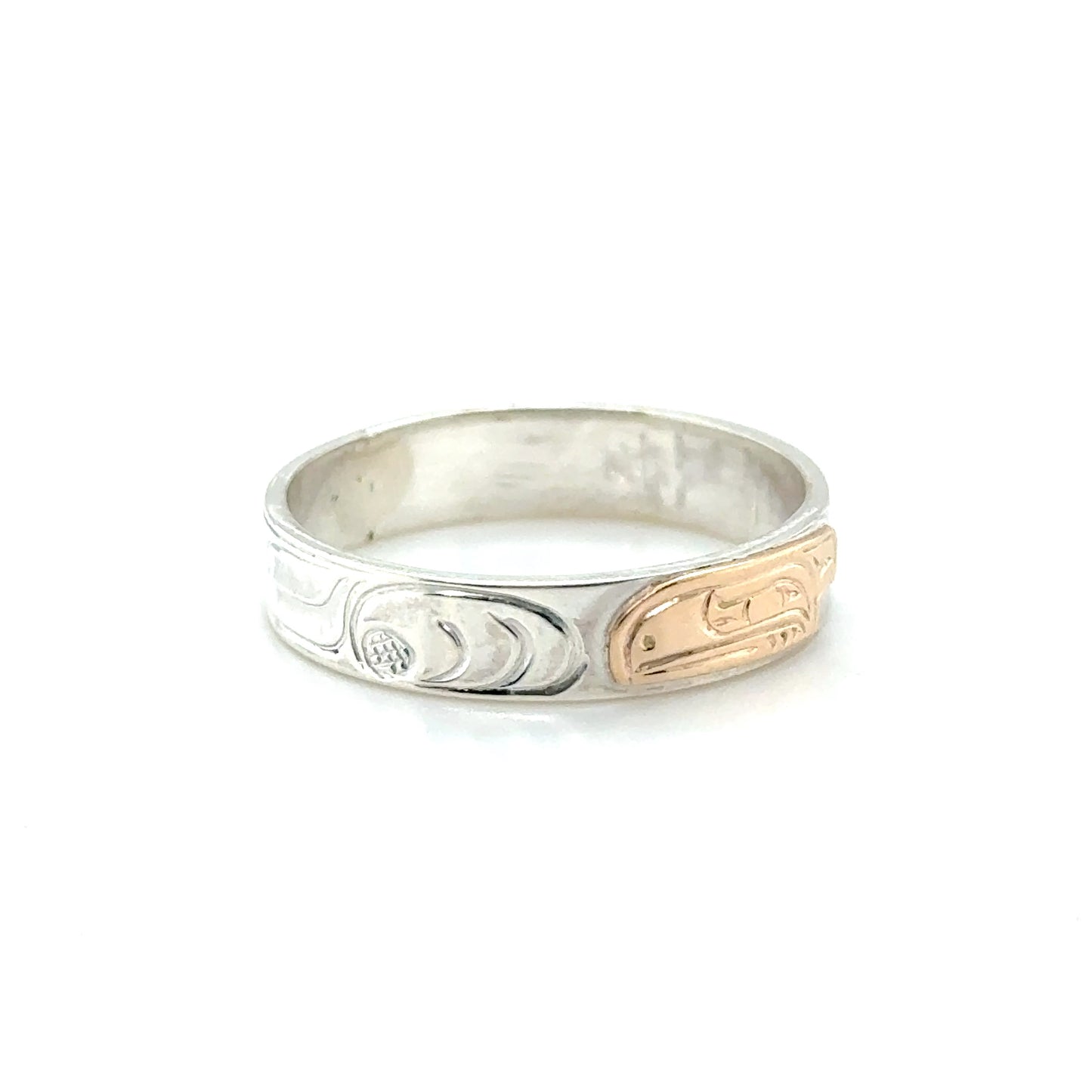 Ring - Gold & Silver - 3/16" - Raven - Size 10