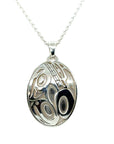 Pendant - Sterling Silver - Oval - Wolf - Small - 25mm
