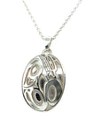 Pendant - Sterling Silver - Oval - Wolf - Small - 25mm