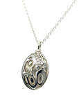Pendant - Sterling Silver - Oval - Wolf - Mini -