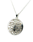 Pendant - Sterling Silver - Round - Eagle Front - Small - 20mm