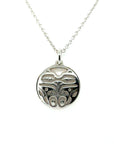 Pendant - Sterling Silver - Round - Eagle Front - Mini - 15mm