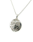 Pendant - Sterling Silver - Round - Eagle Front - Mini - 15mm