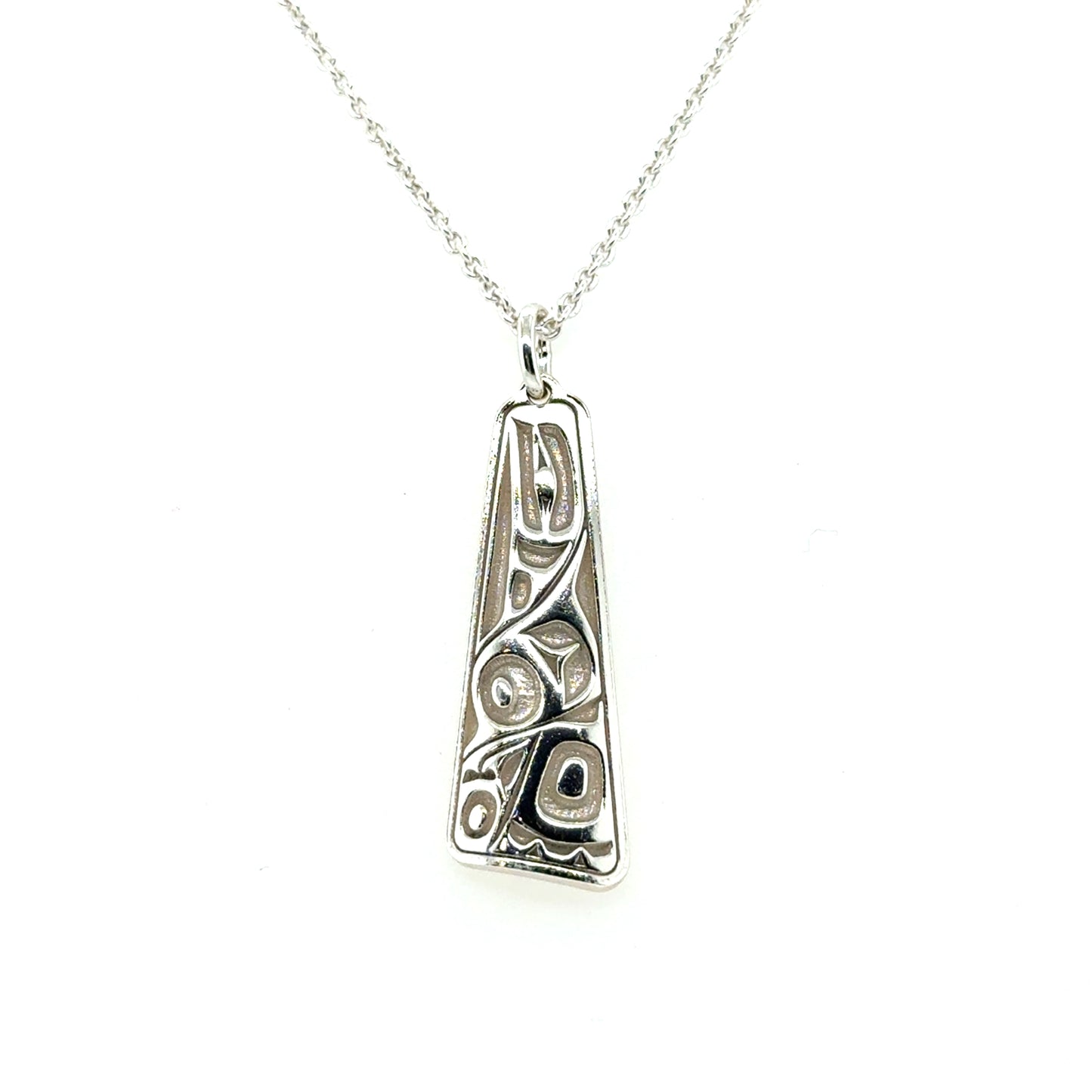 Pendant - Sterling Silver - Triangle - Raven - 30mm