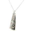 Pendant - Sterling Silver - Triangle - Raven - 30mm