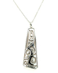 Pendant - Sterling Silver - Triangle - Raven - Large - 38mm