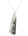 Pendant - Sterling Silver - Triangle - Raven - Large - 38mm