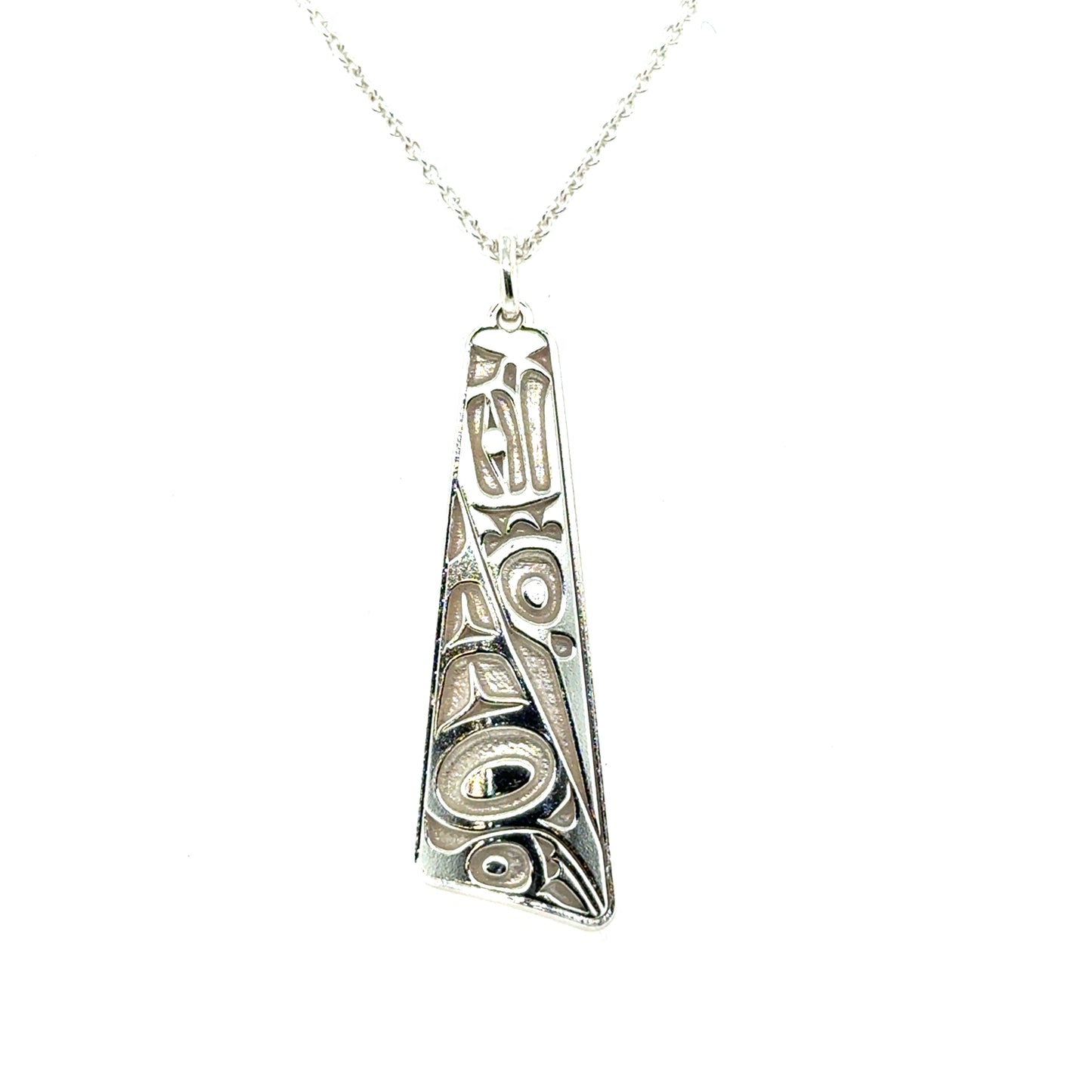 Pendant - Sterling Silver - Triangle - Eagle - Large - 38mm