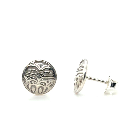Earrings - Sterling Silver - Stud - Eagle Front - Small - 10mm