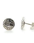 Earrings - Sterling Silver - Stud - Moon - Small - 10mm