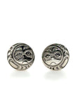 Earrings - Sterling Silver - Stud - Moon - Small - 10mm