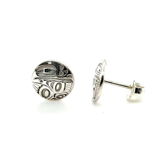 Earrings - Sterling Silver - Stud - Raven - Small - 10mm