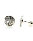 Earrings - Sterling Silver - Stud - Raven - Small - 10mm