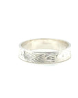 Ring - Sterling Silver - 3/16" - Orca - Size 7