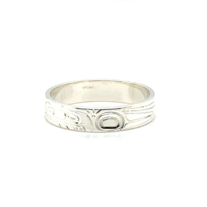 Ring - Sterling Silver - 3/16" - Orca - Size 6