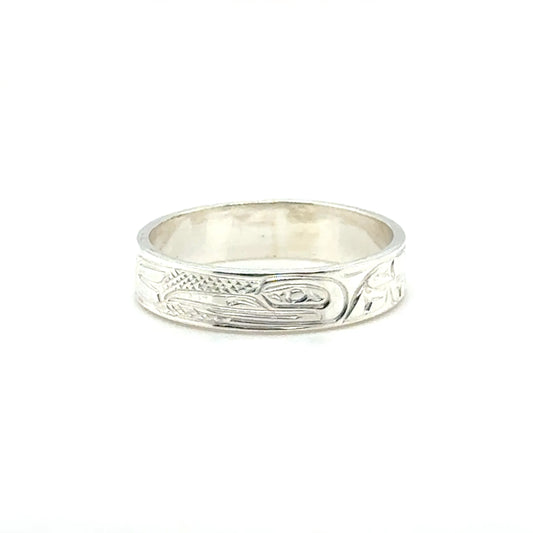 Ring - Sterling Silver - 3/16" - Hummingbird - Size 8